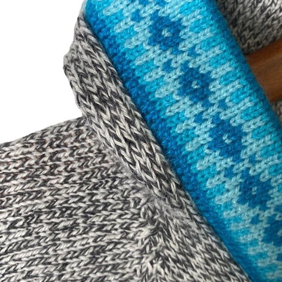 Ecologic Arts Vintage 100% Alpaca Aztec Geo Fringe Knit Hooded Sweater Tassel - Picture 5 of 16